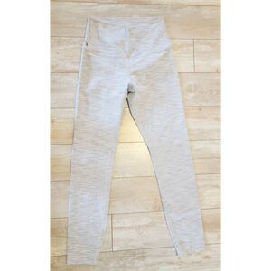 LULULEMON 6 Align Women Size 6 Gray Wht High Rise‎ Leggings *Ink Swipe On Hip"